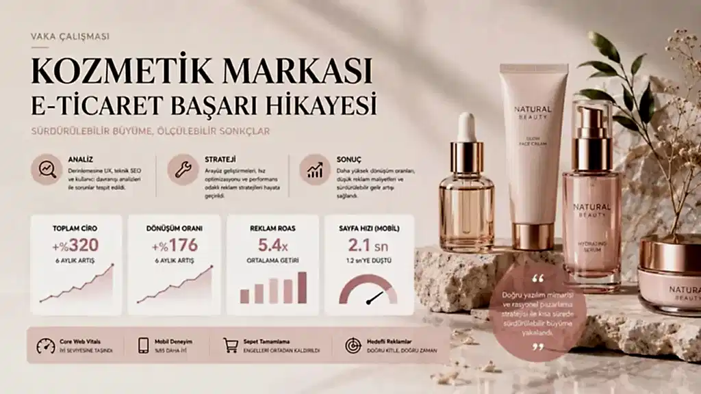 Kozmetik Markası E-Ticaret Vaka Çalışması: Sürdürülebilir Büyüme Başarısı
