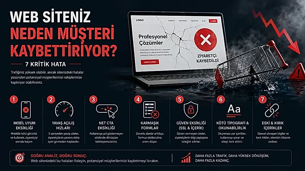 Web Siteniz Neden Müşteri Kaybettiriyor? 7 Kritik Hata